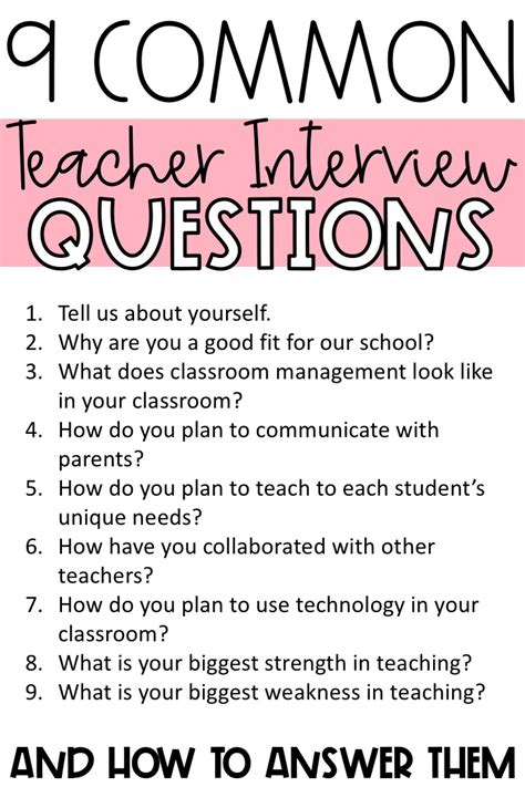 How to be Confident with these 9 Teacher Interview Questions - Teaching with Kaylee B