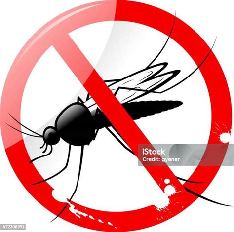 No Mosquito Sign Stock Illustration - Download Image Now - Illness, Insect, Animal - iStock