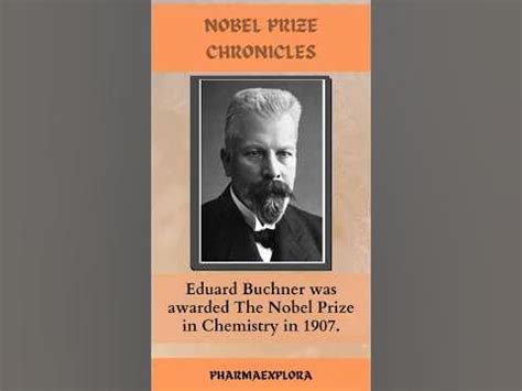 Nobel Prize in Chemistry in 1907: Eduard Buchner - YouTube