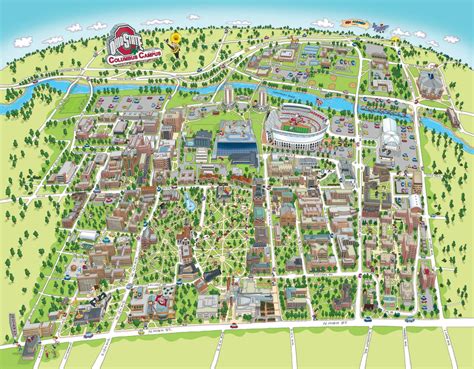 Here's a cartoon map I created for Ohio State University via ...