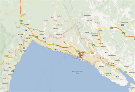 Rijeka Map - Croatia