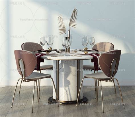3D Model Dining Tables And Chairs 34 Free Download