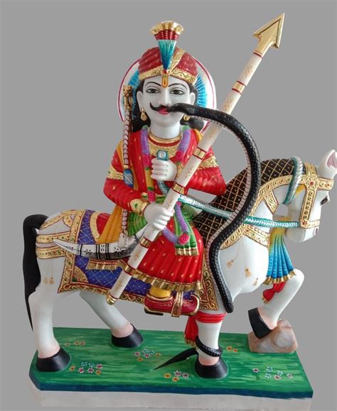 Painted Hindu Veer Teja Ji Marble Statue, For Worship at Rs 65000 in ...