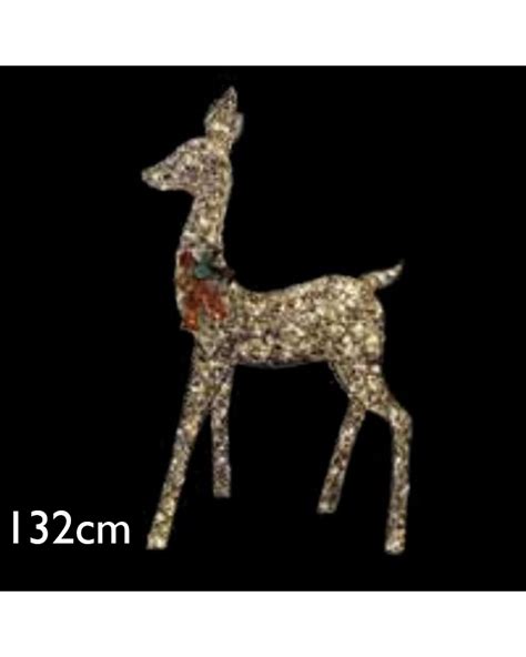 Christmas figure Reindeer deer LED 3D with 240 leds warm light 132 cm IP44 low voltage 31V