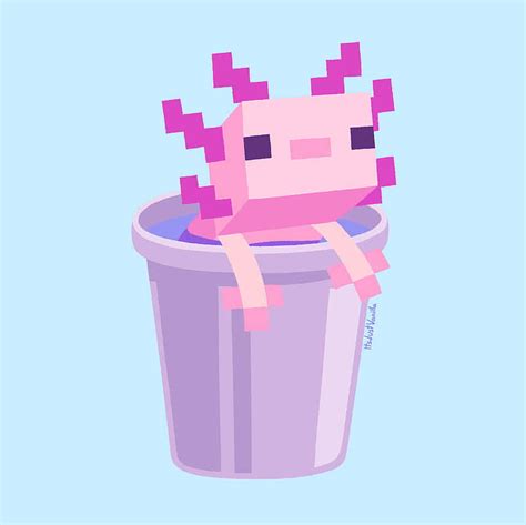 Download Minecraft Cute Axolotl In A Bucket Digital Art Wallpaper ...