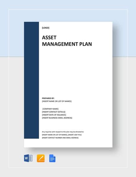 12+ Asset Management Plan Templates - PDF, Word | Free & Premium Templates