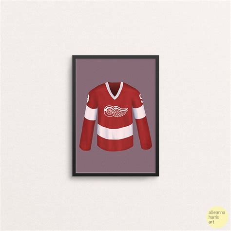 Cameron Frye Detroit Red Wings Jersey Art Print / Ferris | Etsy