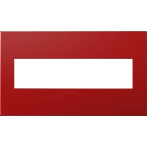 Legrand adorne 4-Gang Specialty Screwless Square Wall Plate, Cherry in the Wall Plates ...