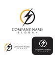 Lightning electric power logo design element Vector Image