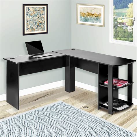 Best l shape gaming desk with shelves - Your House