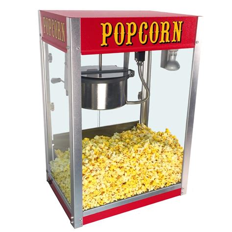 Paragon Theater Pop 8 oz. Red Stainless Steel Countertop Popcorn Machine-1108110 - The Home Depot