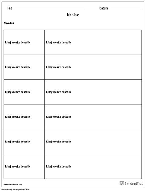 Predloga Tabele 1 Storyboard por sl-examples