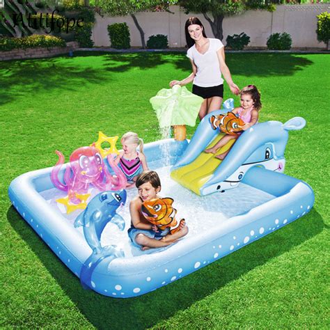 Kids Backyard Inflatable Blow Up Water Slide Pool– Zincera