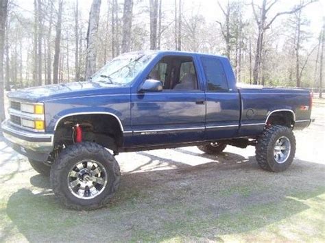 Blue Chevy Silverado Lifted