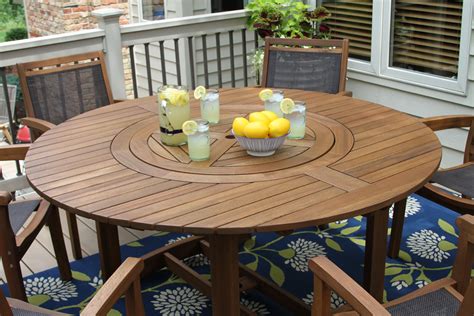 Large Round Eucalyptus Dining Table