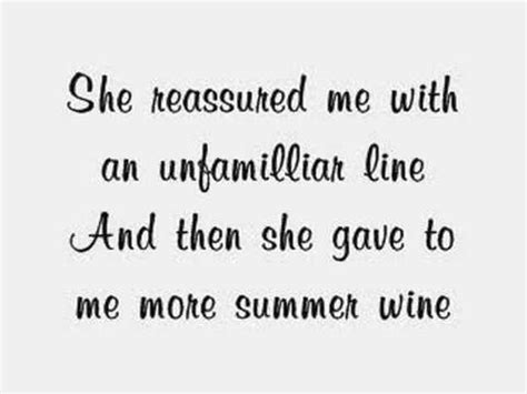 Summer Wine Lyrics - YouTube