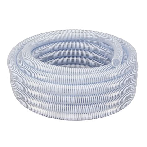 Clear Suction Hose with White Helix is Light and flexible Flex PVC Piping