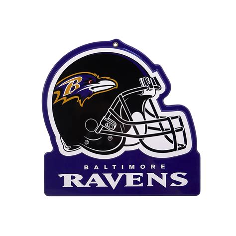 Baltimore Ravens Metal Helmet Sign