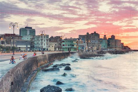 Malecon, Havana, Cuba, West Indies, Caribbean, Central America - Stock Photo - Dissolve