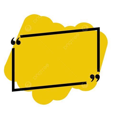 Yellow Quote Box Geometric Shape Vector, Quote Box, Yellow Quote Box, Quote Shape PNG and Vector ...