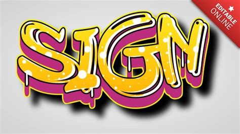 Sign | Graffiti Tag | Text Effect Generator