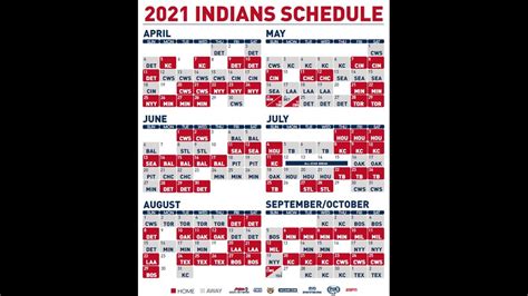 Cleveland Indians unveil 2021 schedule; open April 1 at Detroit | wkyc.com