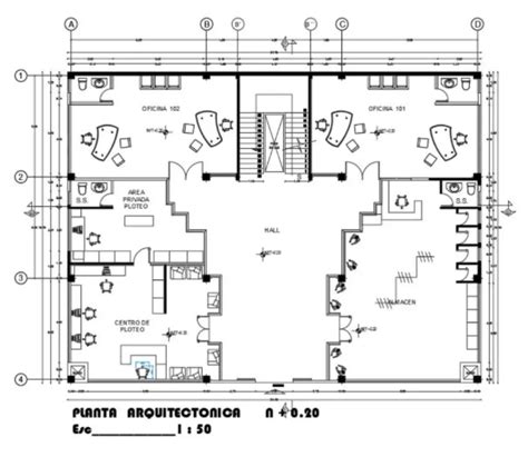 Office Ground Floor Plan AutoCAD Drawing Download DWG File | Floor ...