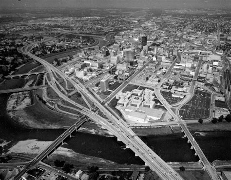 Aerial of Dayton in 1975 [via Dayton History Books Online] | Aerial, History books, City photo