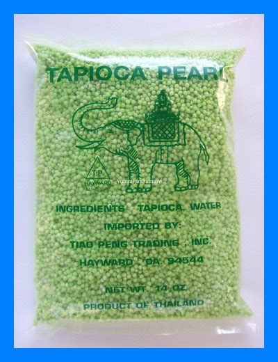 THAI MINI GREEN TAPIOCA PEARLS ALL NATURAL - USA SELLER