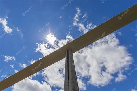 Premium Photo | One of concrete pylon of millau viaduct aveyron ...