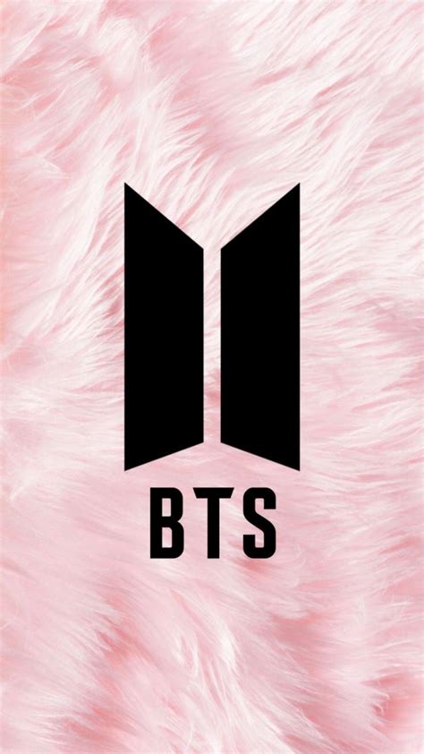 BTS Logo Wallpaper Fluffy/pink Pinterest:Buzziiee_B | Fondo de pantalla ...