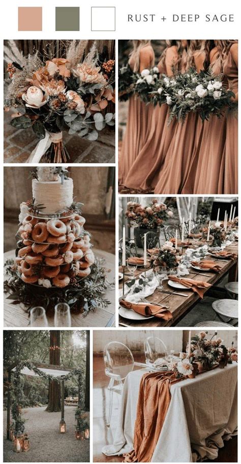 rustic country rust green wedding color ideas Fall Wedding Color Schemes, Wedding Color Pallet ...