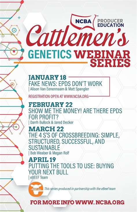 NCBA, Cattle Genetics Experts Team Up For 2018 Genetic Webinar Series