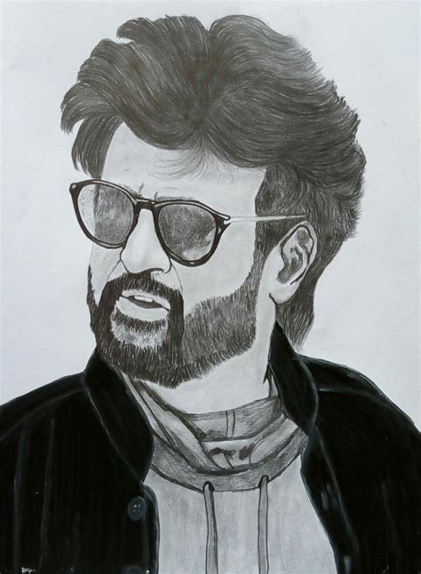 Rajinikanth pencil drawing Pencil Sketch Portrait, Portrait Sketches, Portrait Drawing, Potrait ...