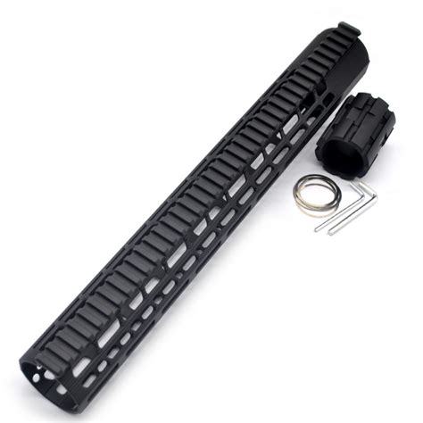 15" Inch .308 / 7.62 AR10 AR-10 AR Clamp Style LOW PROFILE MLOK MLOCK Free Float Handguard Rail ...