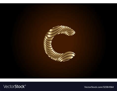 C yellow alphabet letter logo icon for company Vector Image