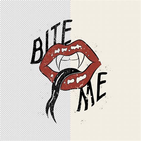 Bite Me, Vampire Graphic, PERSONAL USE, Transparent Png Digital ...