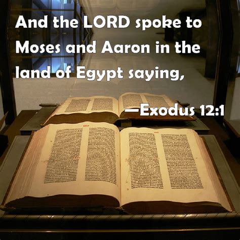 Exodus 12:1 And the LORD spoke to Moses and Aaron in the land of Egypt ...