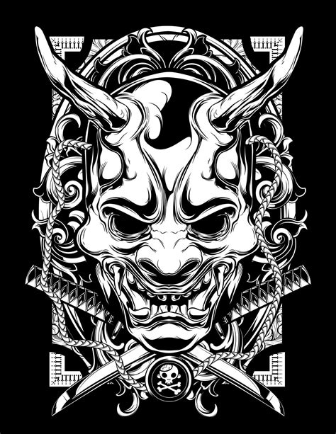 Download Oni Samurai Mask Wallpaper Background