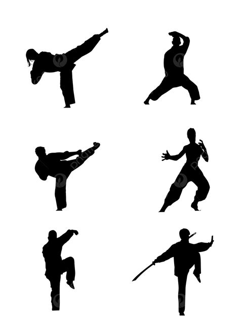 Kung Fu Silhouette PNG Images, Kung Fu Silhouette, Kung Fu Martial Arts ...