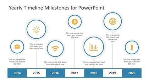 Yearly Timeline Milestones for PowerPoint - SlideModel | Timeline in ...