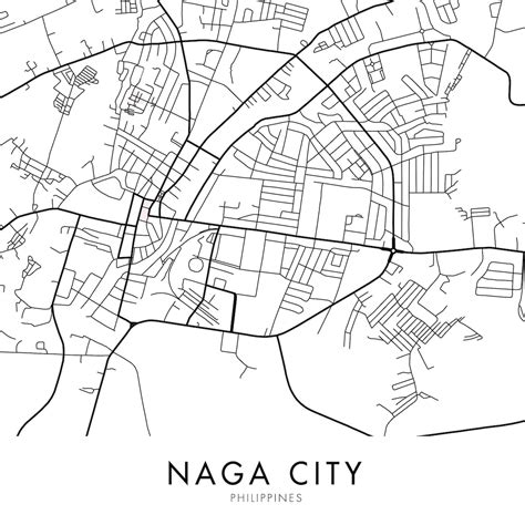 Naga City Phillippines City Map Print Wall Art Print At | Etsy