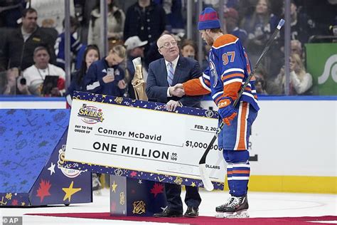 Edmonton Oilers captain Connor McDavid banks $1MILLION after coming out on top in the NHL All ...