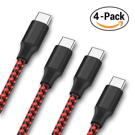 USB Type C phone Cable, 4Pack 3FT 6FT 6FT 10FT Premium Nylon Braided USB A to USB C Charger ...