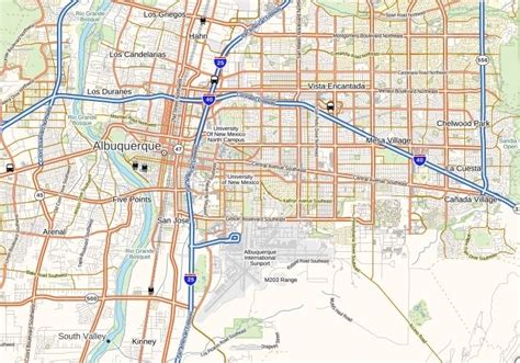 Albuquerque International Sunport Airport Map, New Mexico