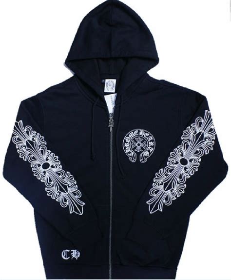 Chrome Hearts Zip Up Hoodie with great design... | Hoodies, Chrome ...