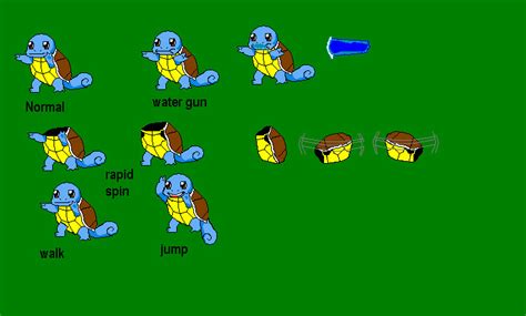 Squirtle sprite sheet by reaver570 on DeviantArt