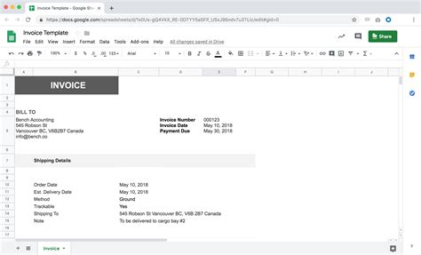 Invoice Templates for Google Docs, Microsoft Word, Excel, Google Sheets, and PDF | Bench Accounting