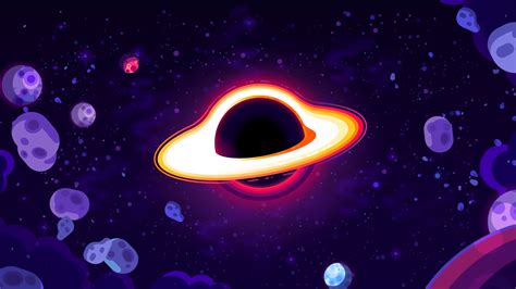 2560x1440 Resolution New Kurzgesagt Black Hole Art Minimalist 1440P Resolution Wallpaper ...