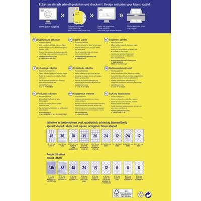 Buy Avery-Zweckform L7120-25 Labels 35 x 35 mm Paper White 875 pc(s) Permanent QR code stickers ...